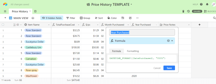 Floral pricing worksheet answer key