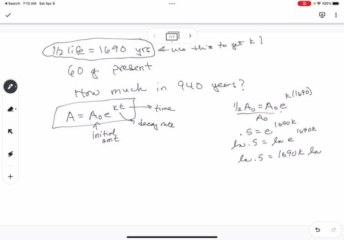 The half life of radium is 1690 years