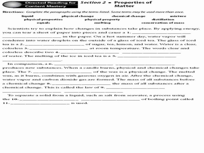 Conservation worksheet