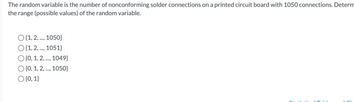 The random variable is the number of nonconforming solder